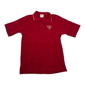 Vintage San Francisco 49ers Polo Shirt Mens L Red NFL Football NFL Embroidered